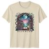 Bookworm Scene TShirt Fantasy Books Reading Owl Cat Moon