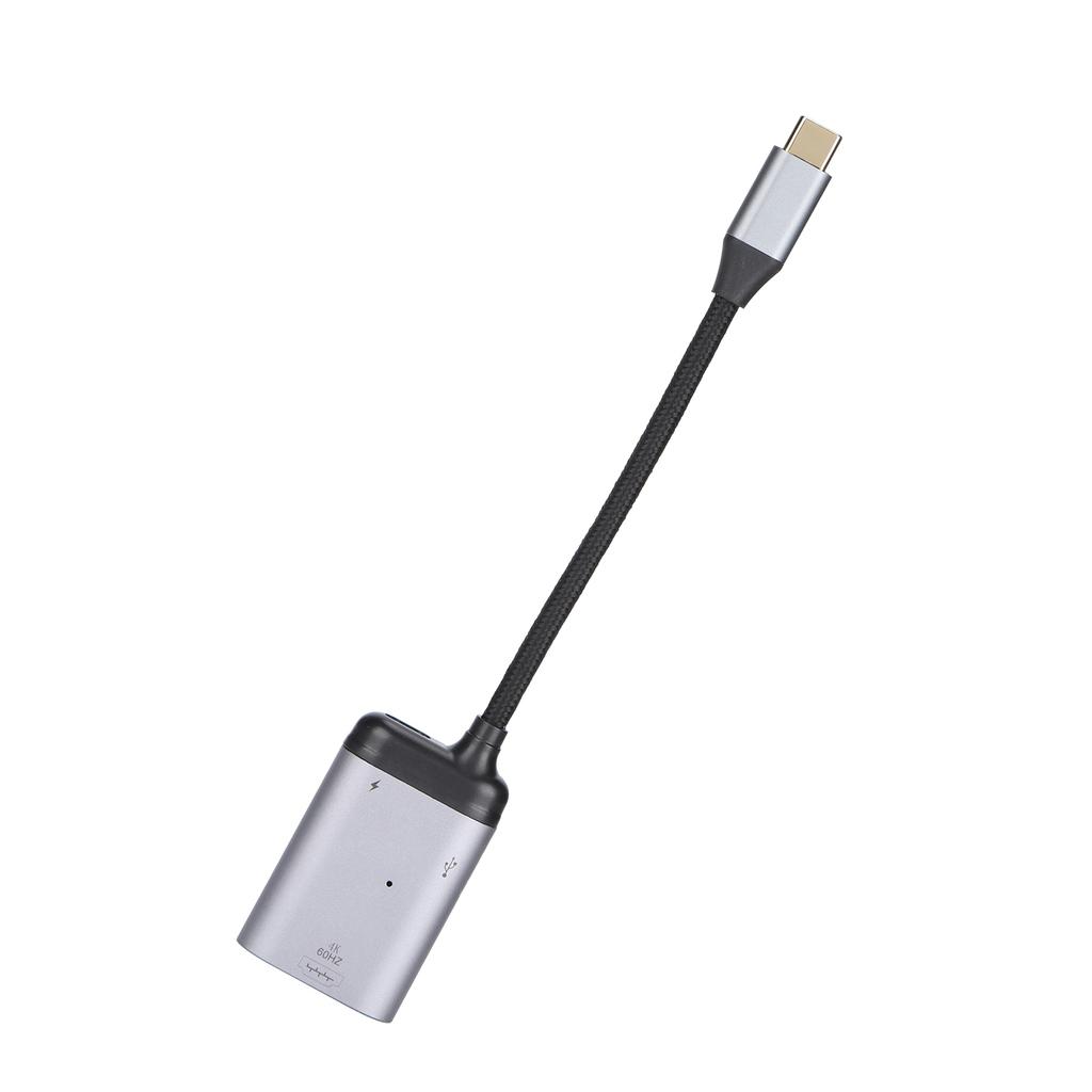 TypeC to HD Multimedia Interface PD Data Male Short Cable 3 in 1 MultiFunction Adapter