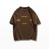 Unisex American Retro Trendy Letter T-shirt, Pure Cotton, Plus Size, Loose Fit, Hong Kong Style