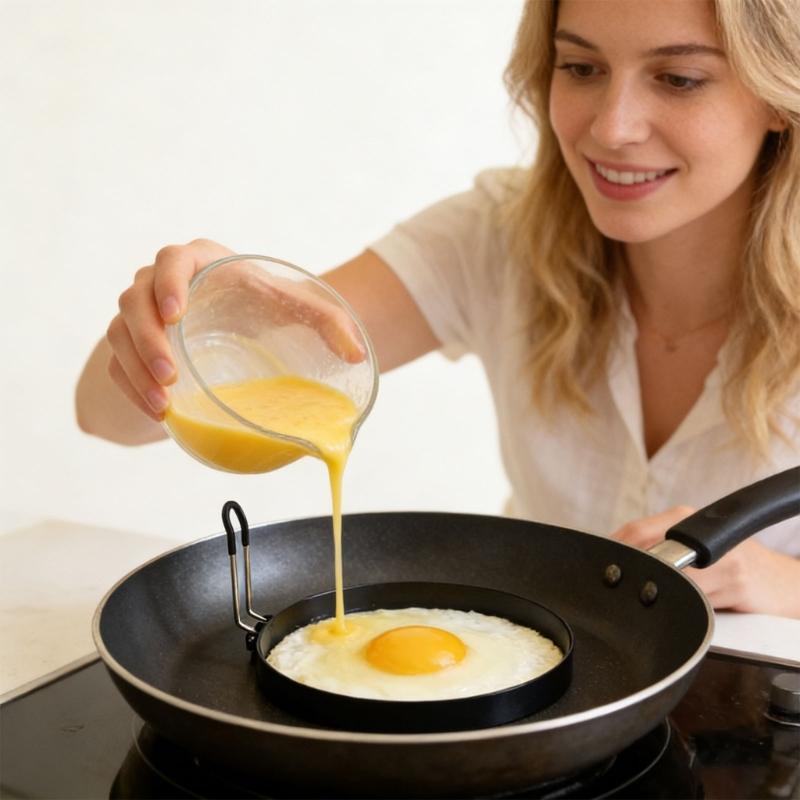 2Pcs Thickened Round Eggs Molds Omelettes Rings for Griddles Stainless Steel Eggs Rings Cooker For Easy Cooking And Baking