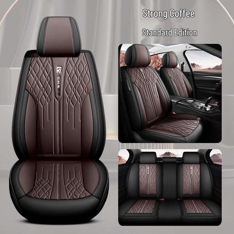 Universal Full Coverage Car Seat Cover - Breathable, Wear-Resistant, Perforated, High-End Cushion for All Seasons