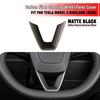 Matte Carbon Fiber Steering Wheel Panel Trim Cover For Tesla New Model 3 (2024)