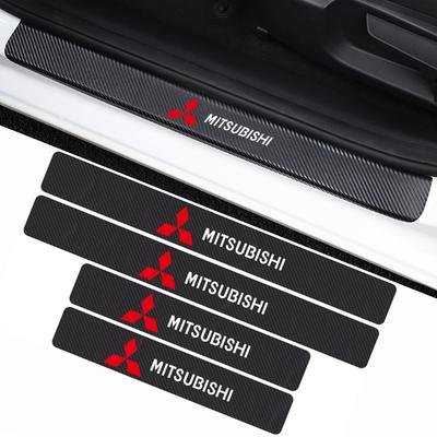 4 Stück 3D Auto Türschweller Kratzschutz Aufkleber Auto Türschwelle Kratzschutz für X ASX L200 Colt Outlander Pajero