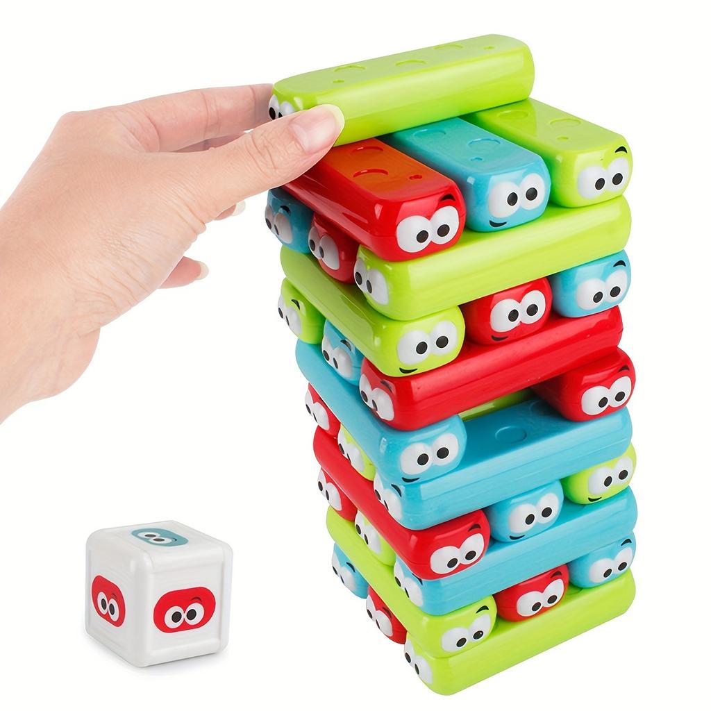 30pcs of Stacking Building Blocks Educational Toys, Stacking Music Two Person Parent Child Interactive Game, Family Gathering Travel Game Party