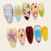 10pcs Hand Painted Gel Press Nails Beautiful Luxury Customized Design Handmade Press On Nails