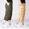 Men's Cargo Shorts Summer Loose Casual Pants Elastic Waist Large Size Outdoor Jogging Sweatpants Trend Multi Pockets Shorts