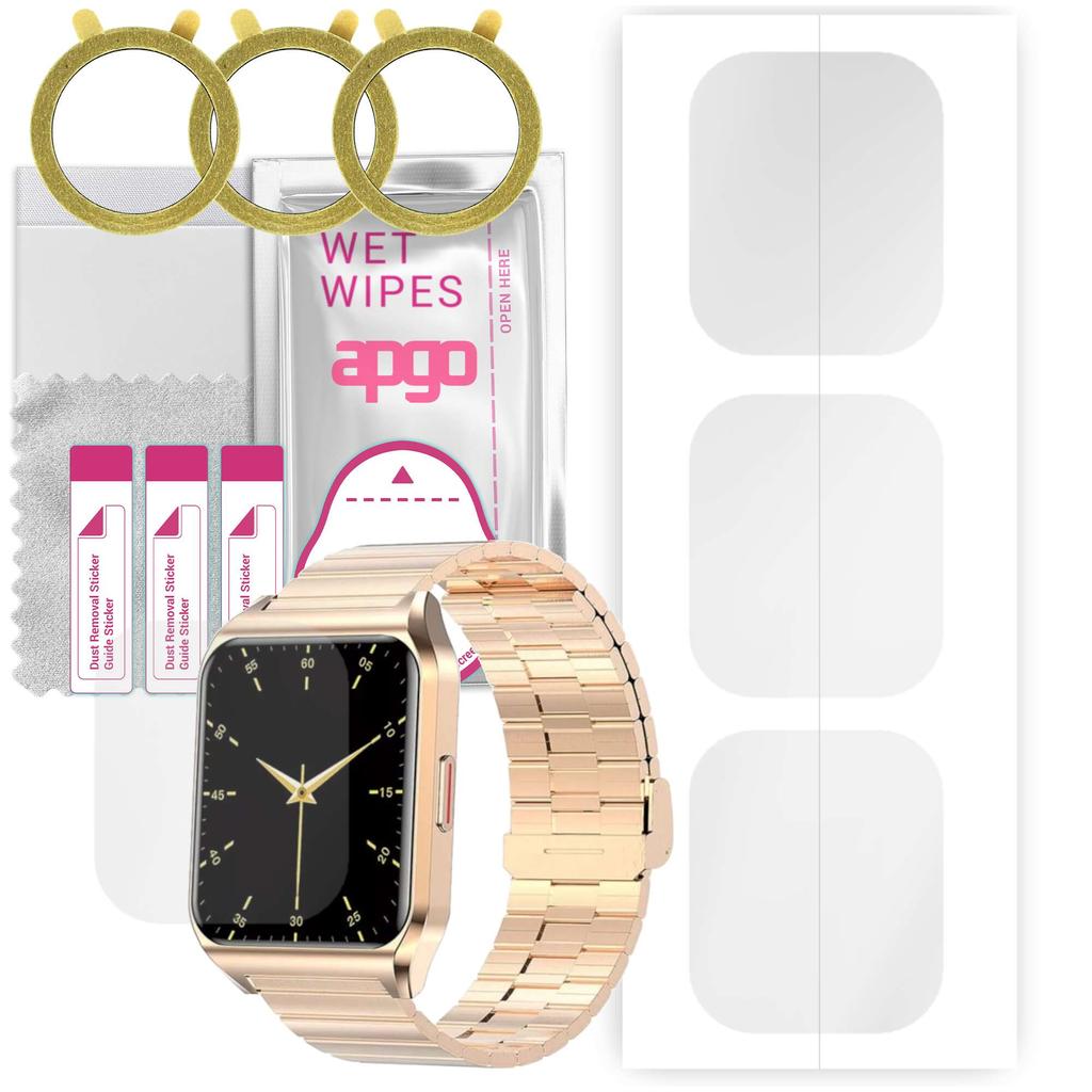 3x Apgo Hydrogel Ultra-Clear Screen Protector for Rubicon RNCE89, Hydrogel Film, Flexible, Soft TPU with Positioning Layer Easy Installation