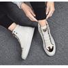 2025 Autumn/Winter Men's High-Top Martin Boots Leather Sneakers Korean Style Casual Street Dance Trend