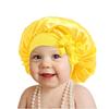European and American popular wide-sided elastic streamer nightcap, children's bow solid color round hat home hat JDKB-21B