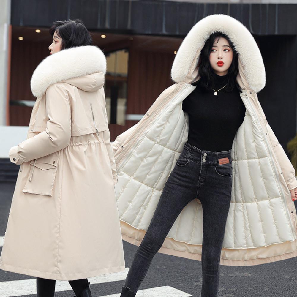 Winter liner can be removed, big fur collar slim and thin cotton-padded clothes, student cotton-padded jacket tide
