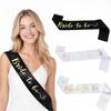 Gold Foil Bride-to-Be Shoulder Sash for Bachelorette Party & Bridesmaid Etiquette