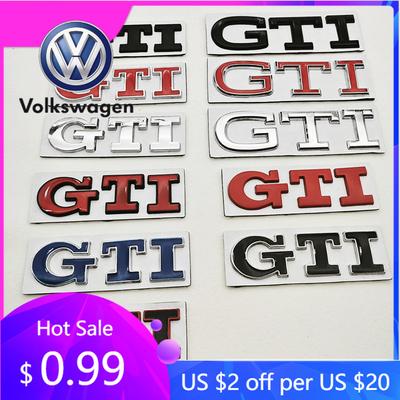 2026 Heiß Für Volkswagen VW 3D Hochwertiges Chrom Metall Logo GTI Emblem Auto Kofferraum Aufkleber Abzeichen Für VW Golf 8/Polo/Jetta/Tiguan/