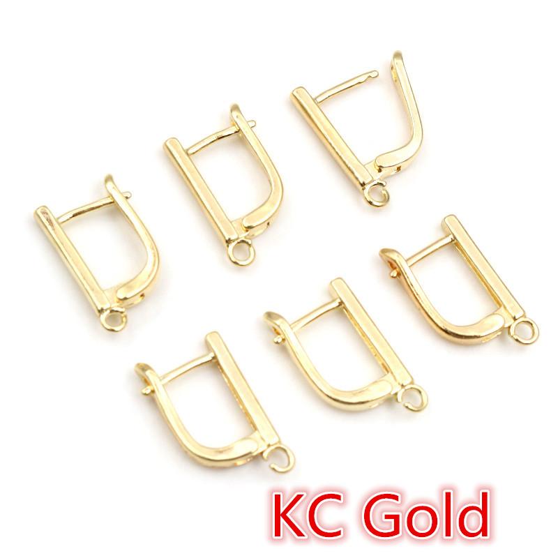 10pcs 17x10mm Gold Color French Earring Hooks Lever Back Open Loop Setting for DIY Earring Clips Clasp Jewelry Making Findings