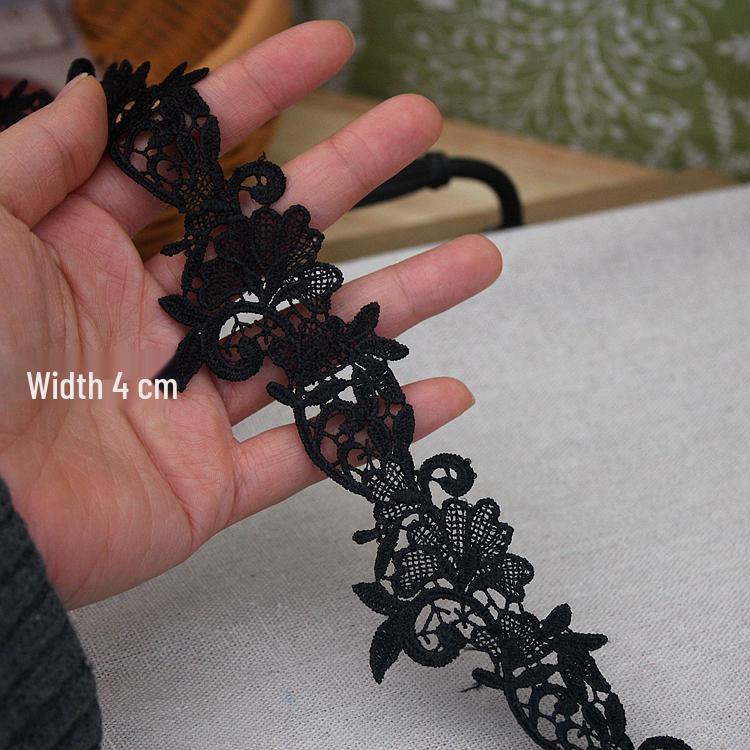 Retro Wave Polyester Lace Fabric for DIY Embroidery and Clothing Trim