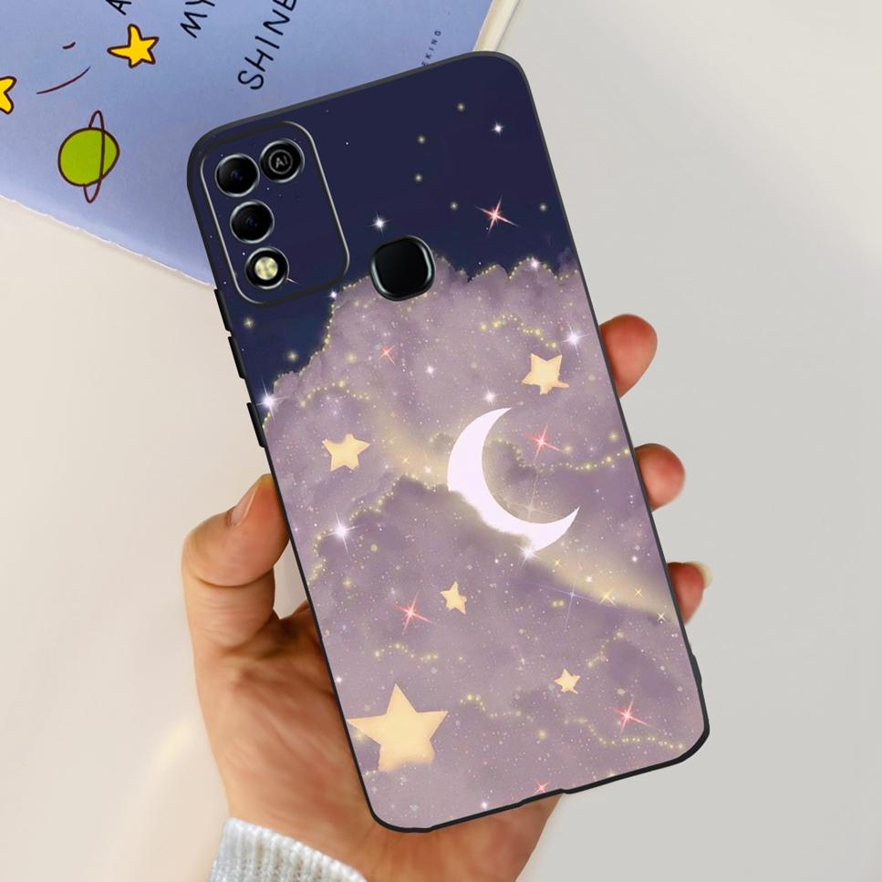 For Infinix Hot 11 Play 6.82" Soft Silicone Phone Cases For Infinix Hot 11 Play 11play 10Play Cover Luxury Flowers Funda Capa
