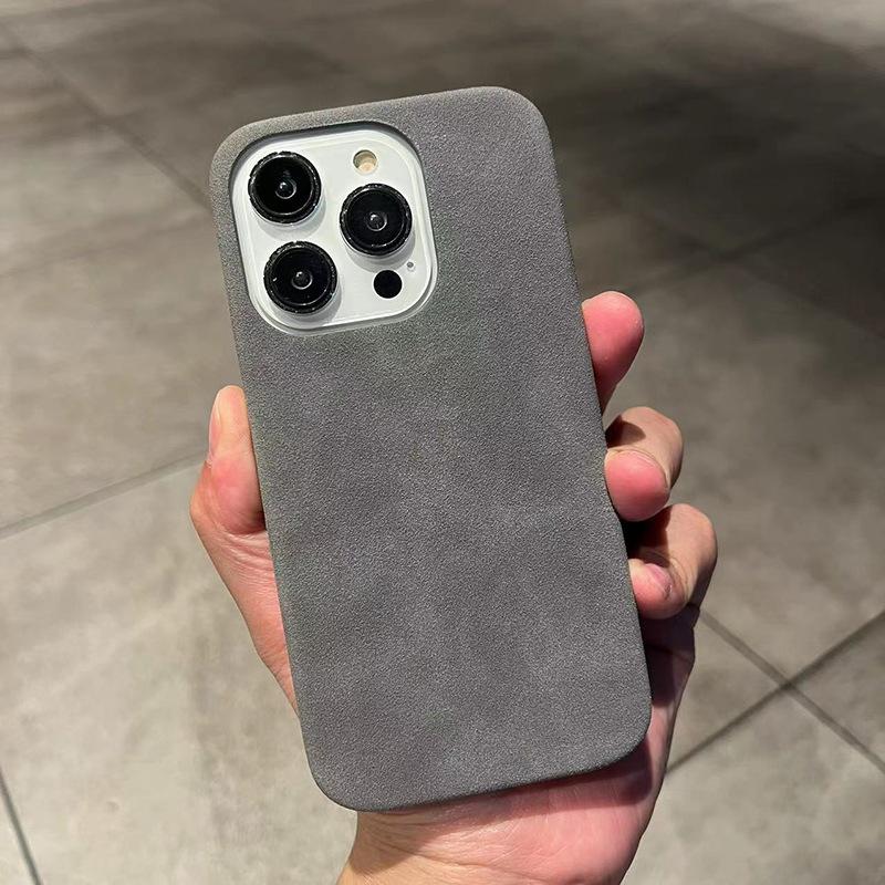 Suitable for Iphone14promax Phone Case, Suede Texture Apple 13 Half-bag 12 Anti-drop 11 Men's Leather Case