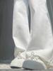 Women's Fleece-Lined White Straight-Leg Jeans, Autumn/Winter, Pear-Shaped Fit, Loose Wide-Leg Floor-Length Thick Pants.