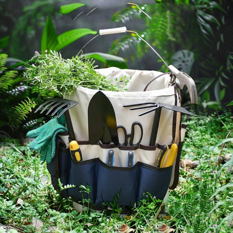 Water Resistant Gardening Tool Organizer Storage Bag 600D Fabric for Long Term Durability In Outdoor Setting