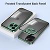 Metal Alloy Metal Frame Phone Case For iPhone 17 Air 16 15 14 13 12 Pro Max Plus Clear Tempered Glass Backboard Bumper Cover