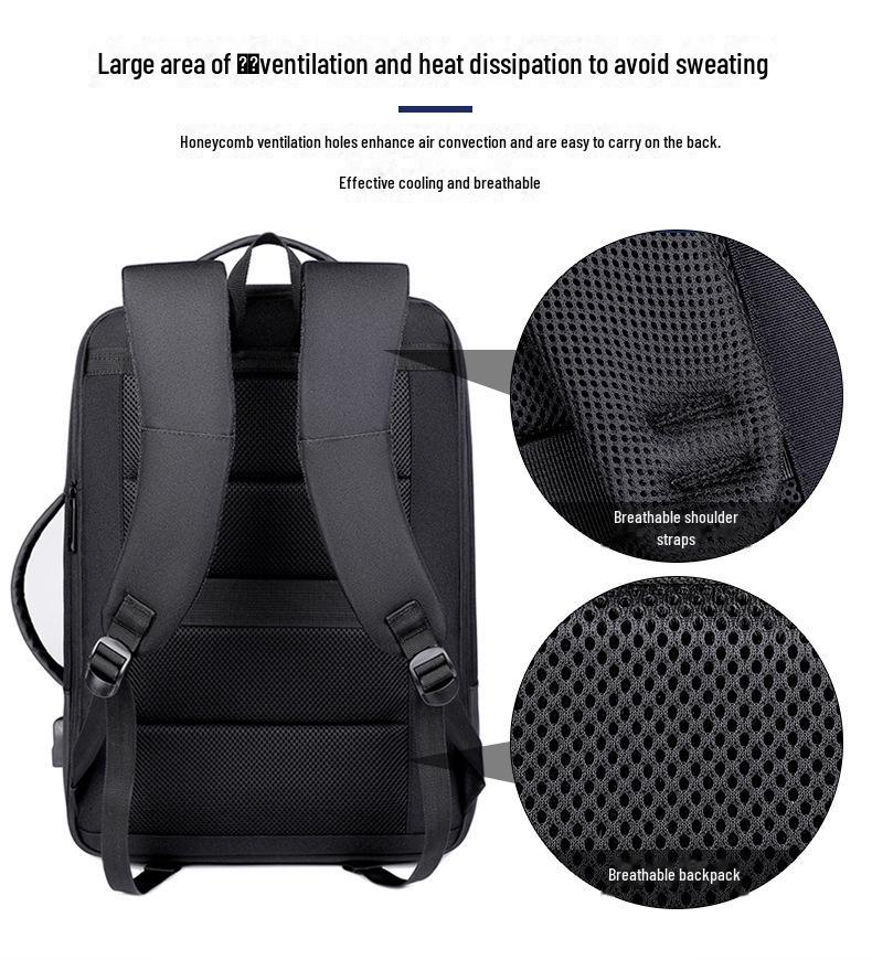 Hochwertiger wasserdichter Oxford-Rucksack - Großes Fassungsvermögen, Unisex-Reise- und Laptoptasche