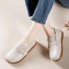 Fashion GKTINOO Genuine Leather Women's Shoes 2025 Autumn New Retro Flats Versatile Round Toe Soft Soled Solid Color Loafers
