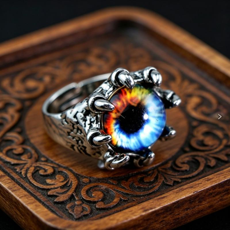 Men's Demon Eye Bracelet & Hip Hop Zinc Alloy Ring