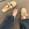 Baotou Slippers Women's 2025 New Spring and Summer Heelless Lazy Shoes Women's Maternity Shoes Bow Half Slippers Muller Shoes