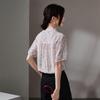 SOFSIL 2026 Summer Women's Printed Silk V-Neck Blouse