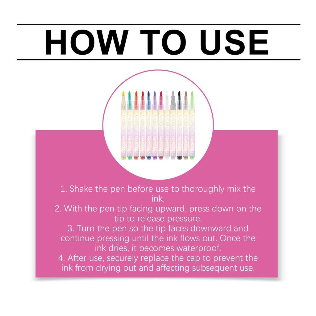 TORVIKX Multicolor DIY Nail Art Pen - Easy, Smudge-Resistant, Versatile for Any Occasion