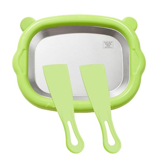 Fried Yogurt Machine Portable Home Ice Cream Roll Maker Stainless Steel Freezing Tray with 2 Spatulas BPA-Free Ice Cream Roll