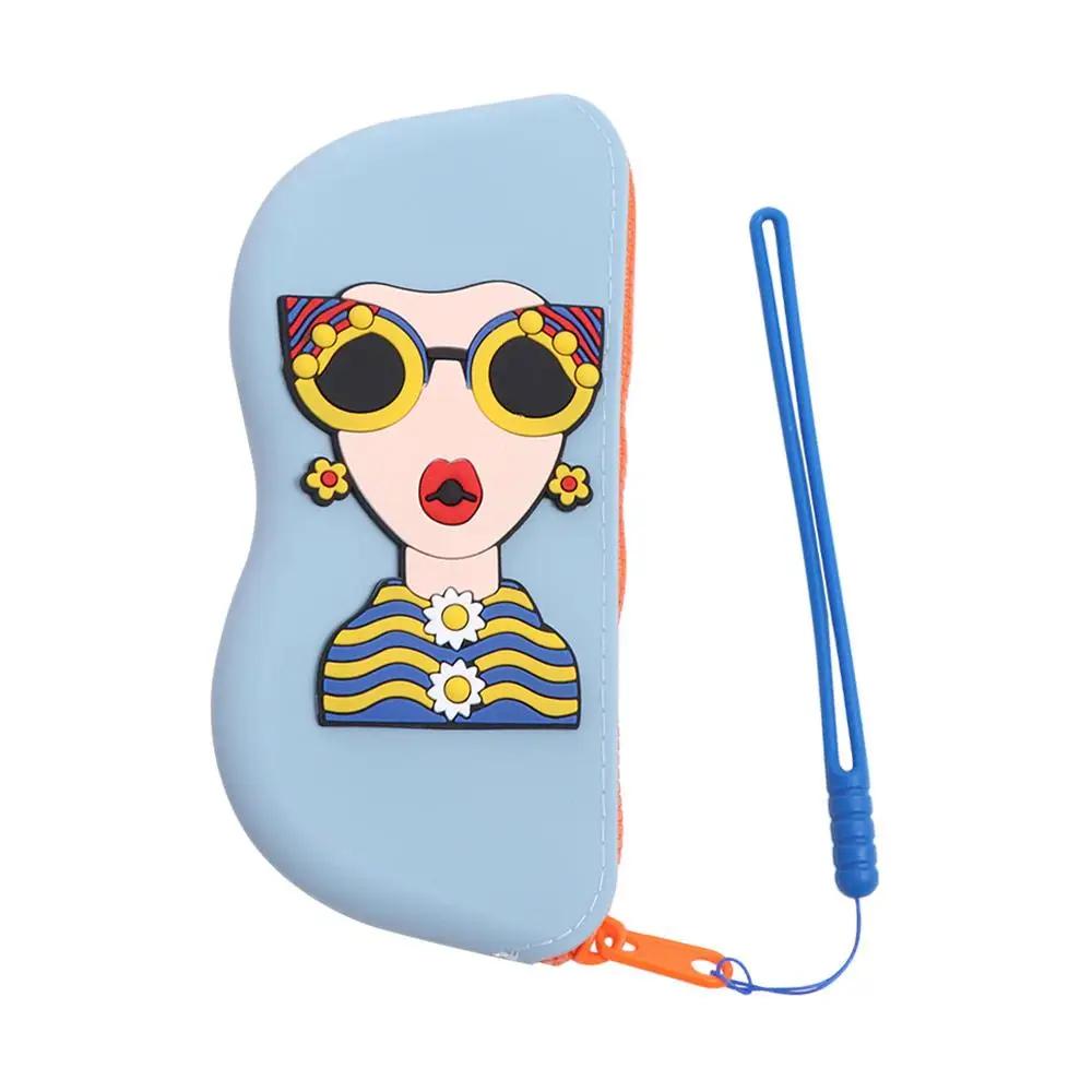 Multifunctional Silicone Glasses Bag Dustproof Cartoon Silicone Eyeglasses Case Coin Purse Waterproof Sunglasses Storage Clip