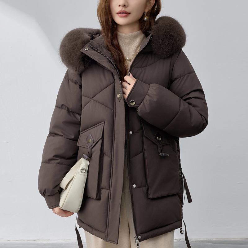 Sleeves Detachable Fashion Woman Parkas Winter Coats Hooded Faux Fur Collar Thick Warm Outerwears Women's Jackets