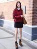 Fei Yuan Beaded Hip-Hugging Short Skirt: Women's Slimming Half-Length Skirt for Autumn & Winter, Petite & Versatile, Anti-Exposure Design