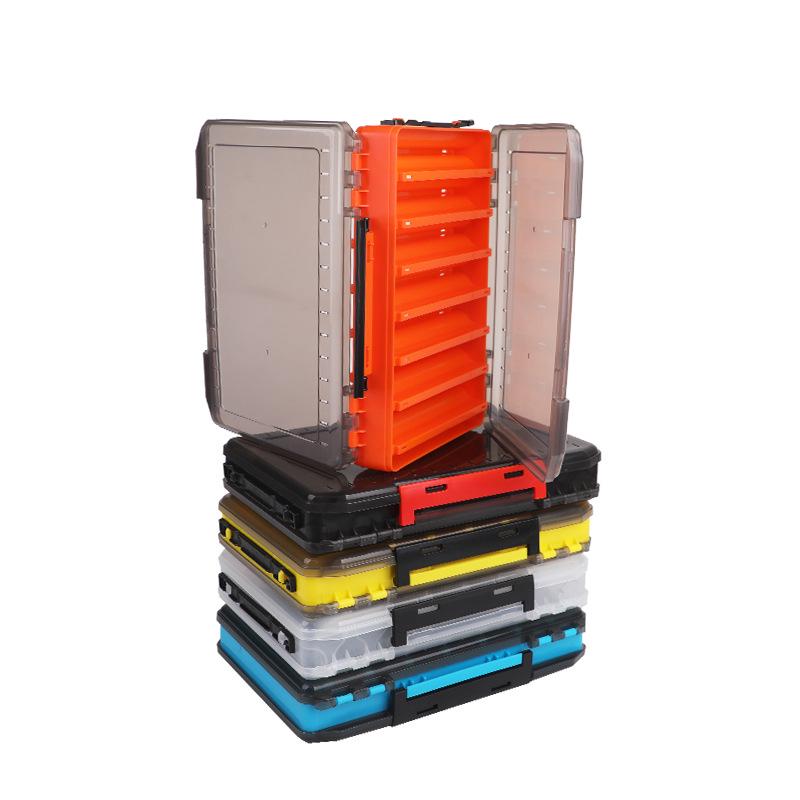 Zweischichtige doppelseitige Angelköder-Aufbewahrungsbox