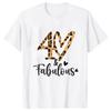Women TShirt Th Birthday Crew Tshirt Friends Birthday Party Top Hello Leopard Graphic Print Shirt Aesthetic Streetwear Tee
