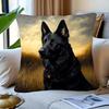 1pc German Shepherd Pillow Cover - Realistic Black And Brown Dog Face Design, Made of Soft And Smooth Polyester Short Plush Fabric, Single-Sided Print