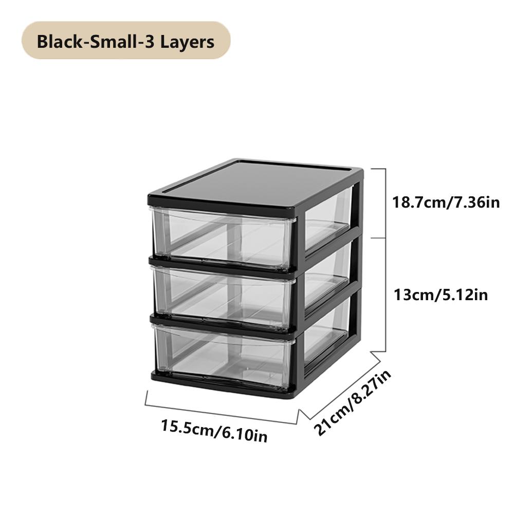 Clear Desktop Storage Box with Drawer Heightened Table Organizer Plastic Office storage cabinet  for Stationery cosmetics