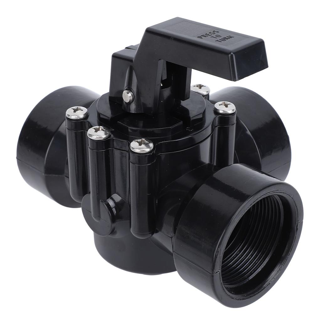 Swimming Pool Diverter Valve G1?1/2in ABS Three Way Positive Seal Water Diverter Valve for 4517