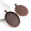 Neue Mode 5 Stück/Los 30x40mm Innenmaß 8 Farben Beschichtet Einfacher Stil Cabochon Basis Fassung Anhänger Anhänger