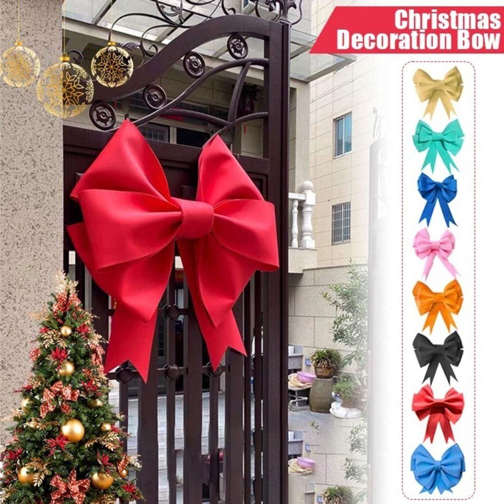 

Large Christmas Giant Bow 30/50/75cm Christmas DIY Decor New Bow Knot Kit Green&Red-30cm
