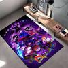 Colorful illustrated characters with dark fantasy theme Non-slip rug suitable for living room and bedroom sofas