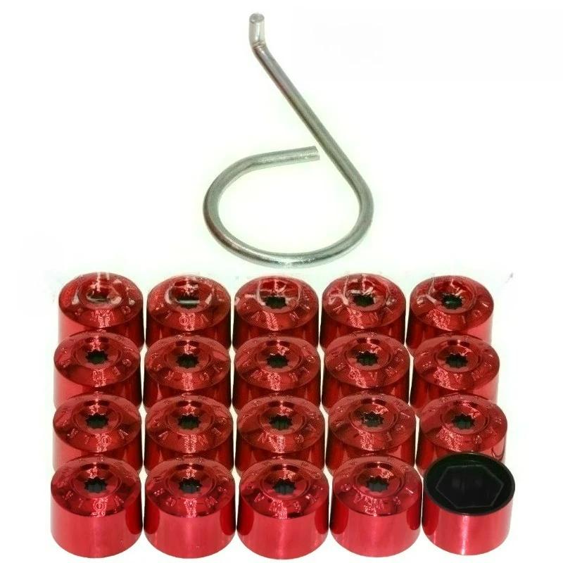 

17MM 20 шт. Хромированная крышка гайки колеса автомобиля, Антикоррозийная крышка гайки для VW/Golf/Passat/Polo Touareg