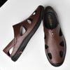 Summer New Men's Beach Sandals Genuine Leather Business Sandals for Men Outdoor Walking Soft Sole Sandals Comfortable Men Shoes