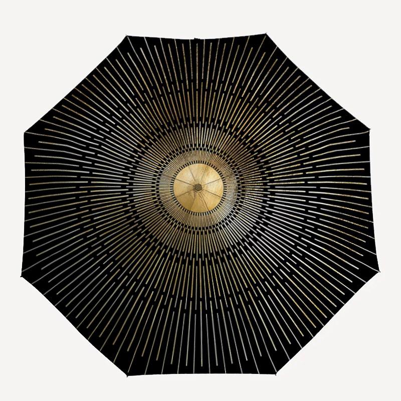 1PC Circular Design Automatic Open/close Umbrella with 8-Rib Structure for Women/Men, All-Season Use - Fashion Lovers yy250919096