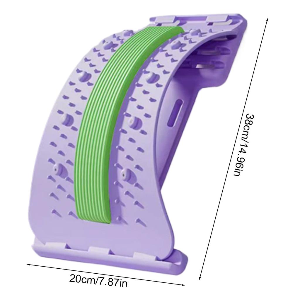 Rückenstrecker 3-stufig verstellbare Höhe Rückenstreckbrett Fitness Taille Nacken Lendenwirbelsäule Massager Wirbelsäulenstütze Muskelentspannung