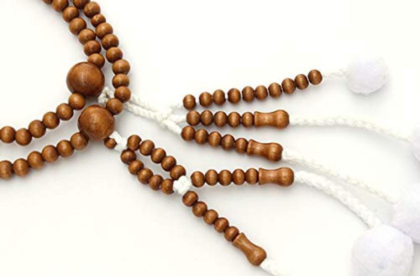 Soka Gakkai Prayer Beads Natural Solid Plum Cotton Tassel Wooden SGI Prayer Beads Western Plum for Women