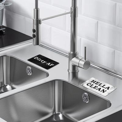 2Pcs Dirty Clean Dishwasher Magnet Dish Washing Machine Dirty Clean Magnetic Indicator Acrylic Sign Kitchen Fridge Decoration