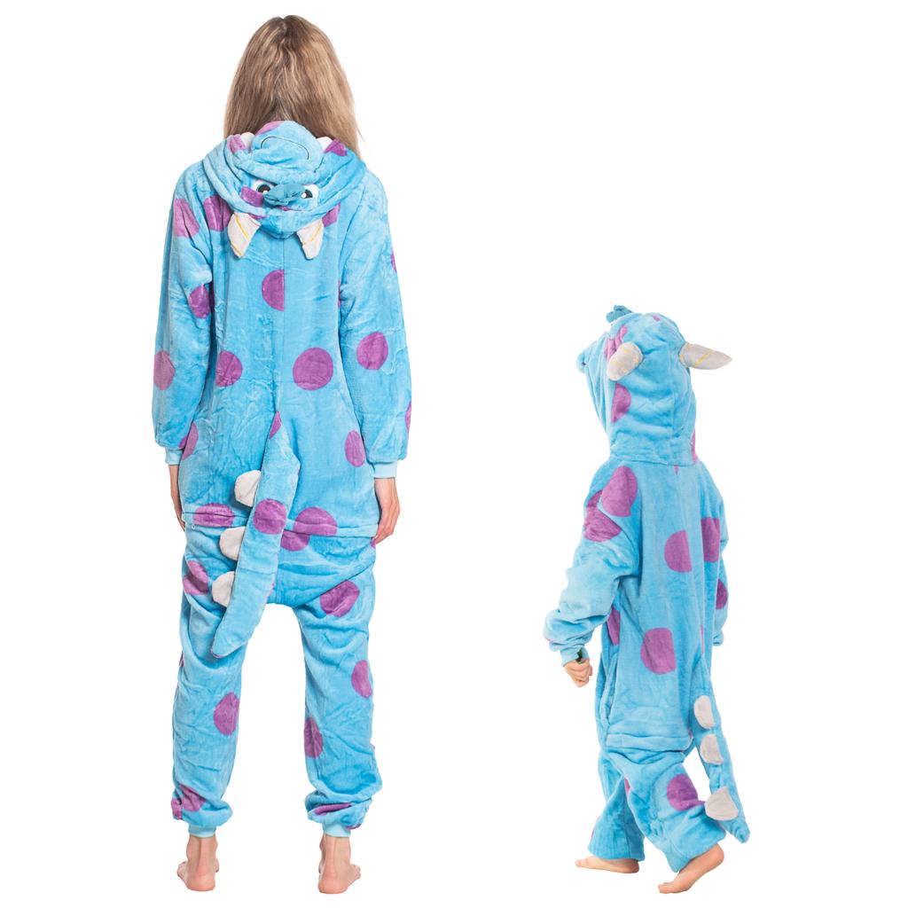 Piżama dla dzieci dziecięca kigurumi onesie strój sulivan niebieski 105-115