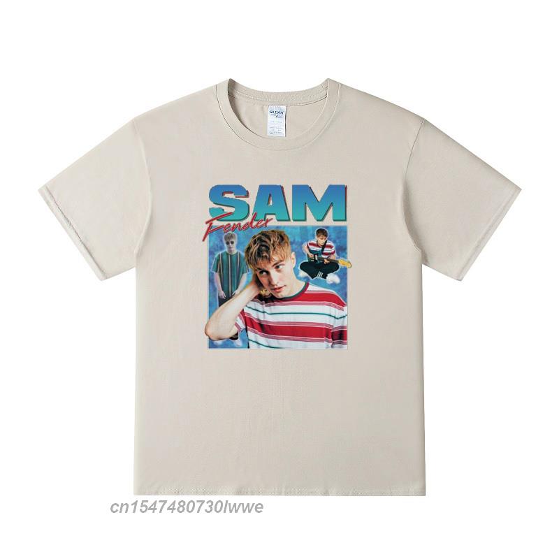 Sam Fender Homage TShirt Tee Funny Graphic Retro Party Tour Tribute 80s Graphic T Shirts Top Quality Cotton Unisex Tshirt