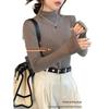 Women's 2025 High-End Chic Brushed Fleece Half-High Neck Long Sleeve Base Layer T-Shirt